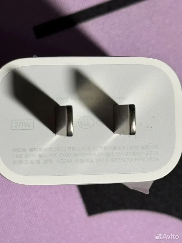 A2244 Apple блок питания 20W Оригинал - миниатюра 3