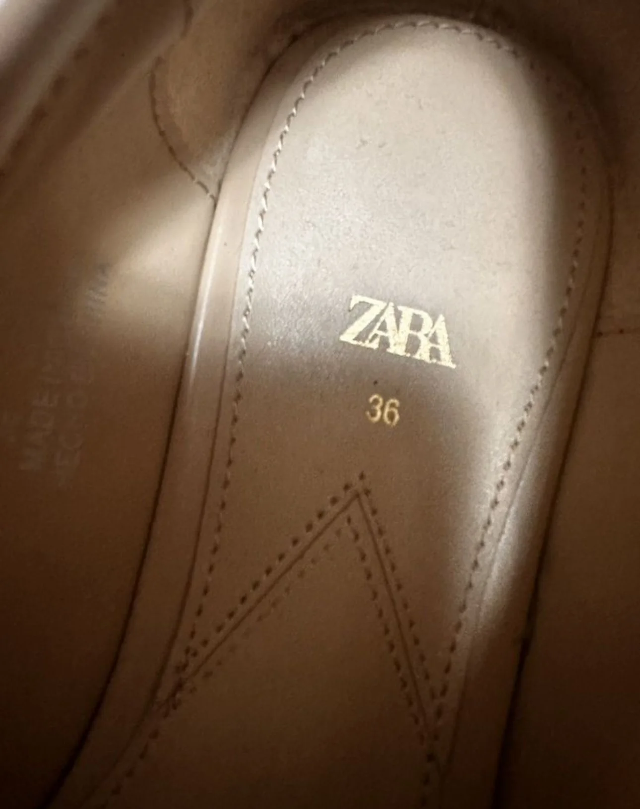 Бежевые лоферы Zara оригинал 36 - миниатюра 6