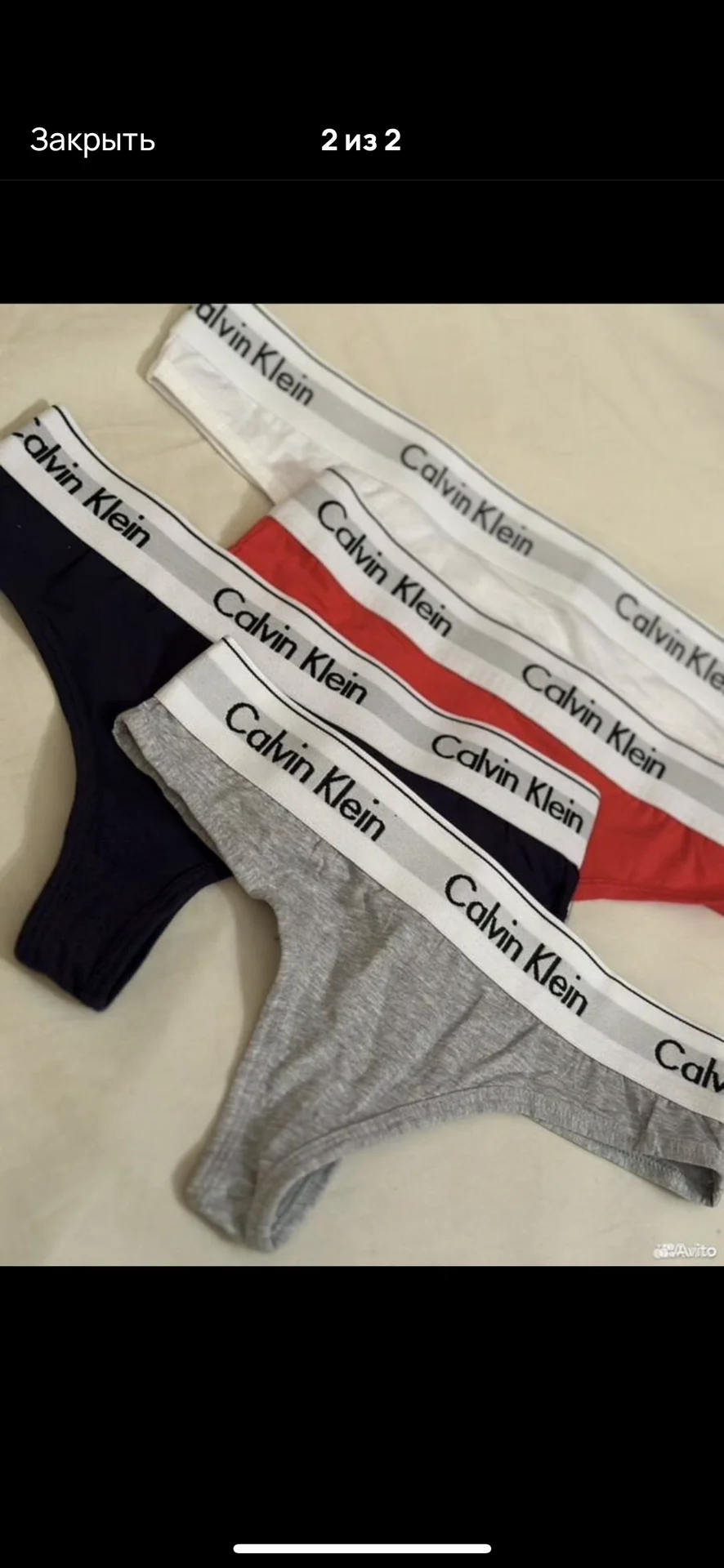 Стринги женские Calvin Klein ( набор 5 шт.) - миниатюра 2