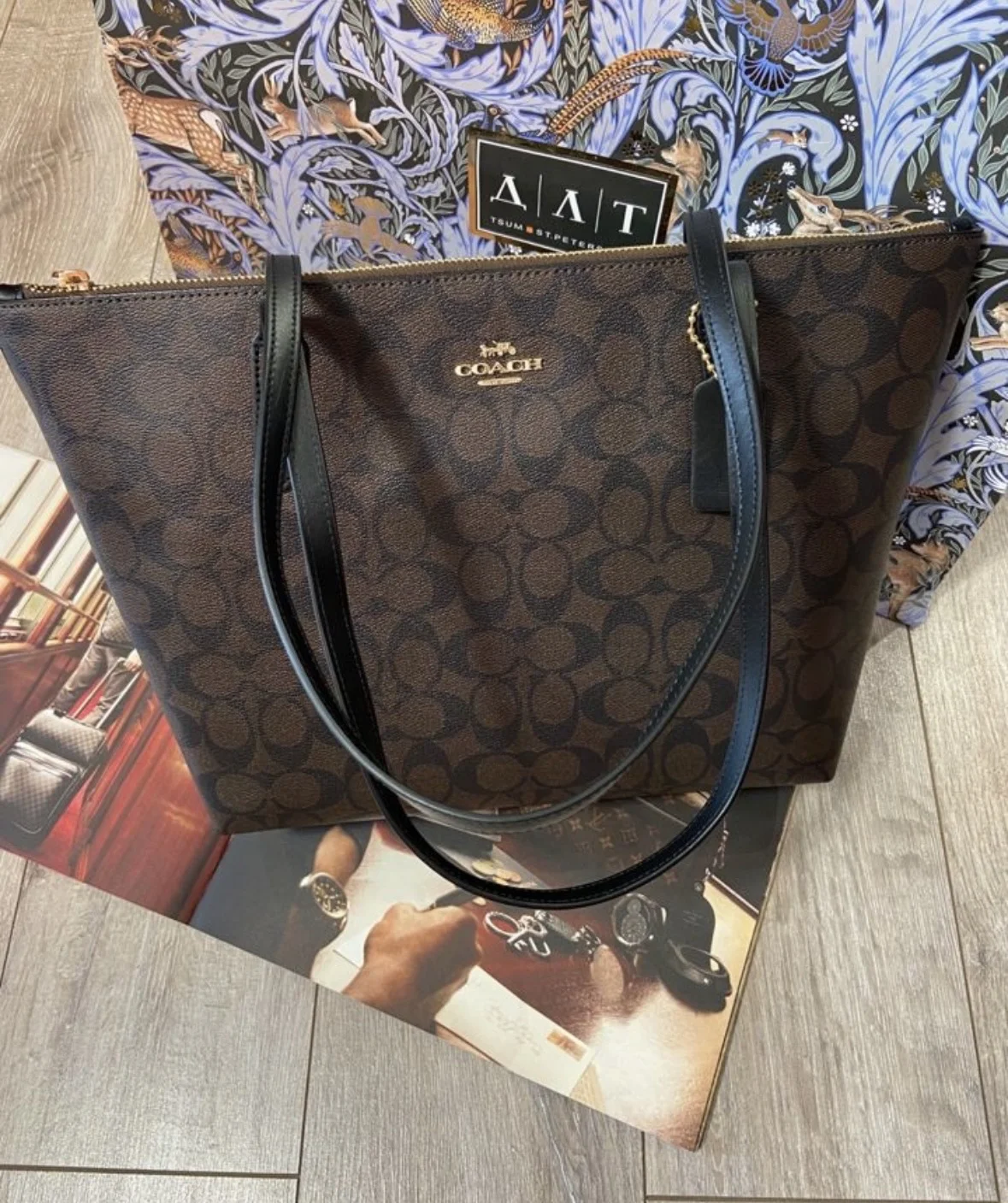 Сумка шопер оригинал coach - миниатюра 10