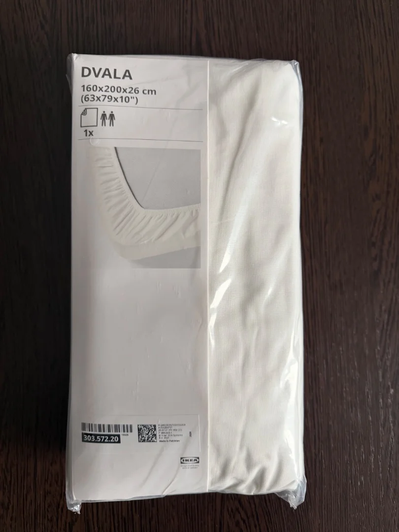 Простынь на резинке 160х200 IKEA Dvala - миниатюра 2
