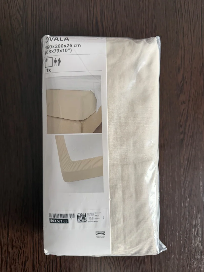 Простынь на резинке 160х200 IKEA Dvala - миниатюра 3