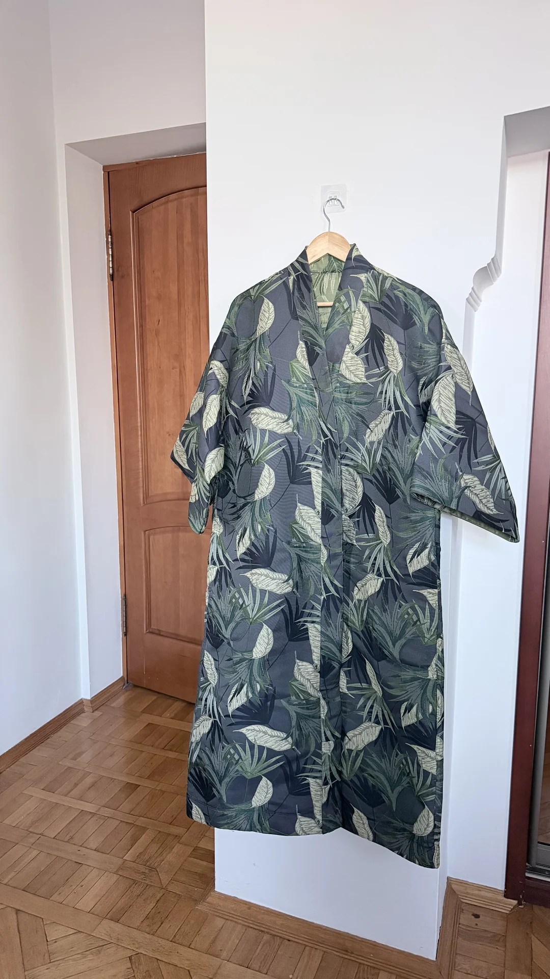 кимоно двусторонее накидка листья - миниатюра 4