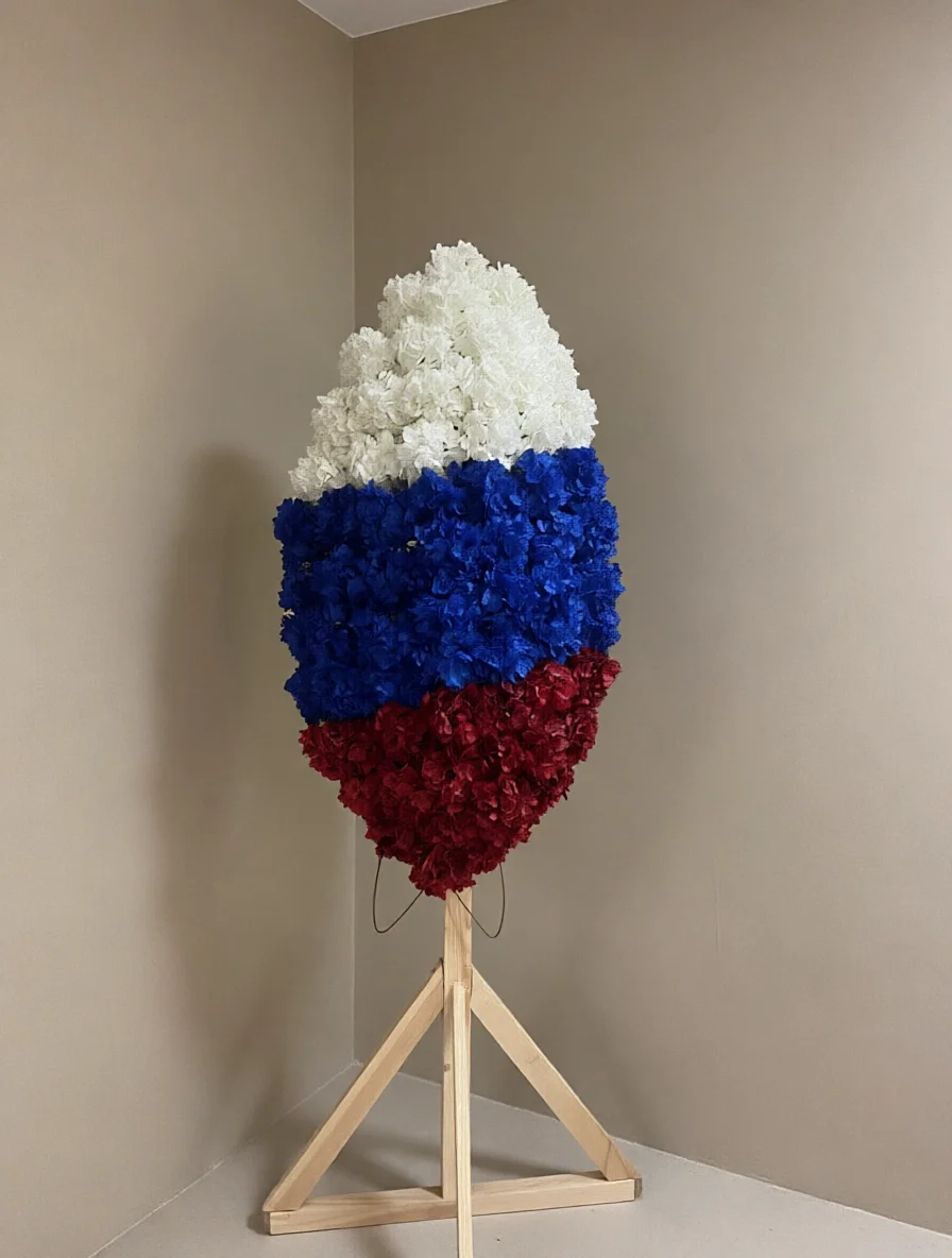 Венок ритуальный триколор - миниатюра 3