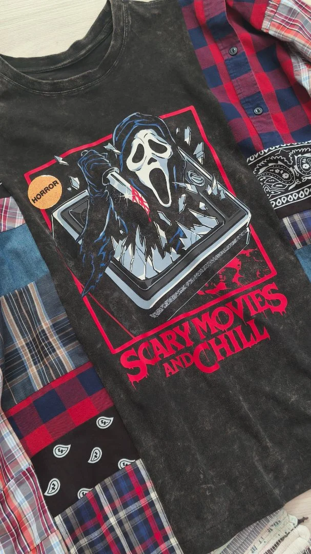 Кофта upcycling апсайкл Horror - миниатюра 2
