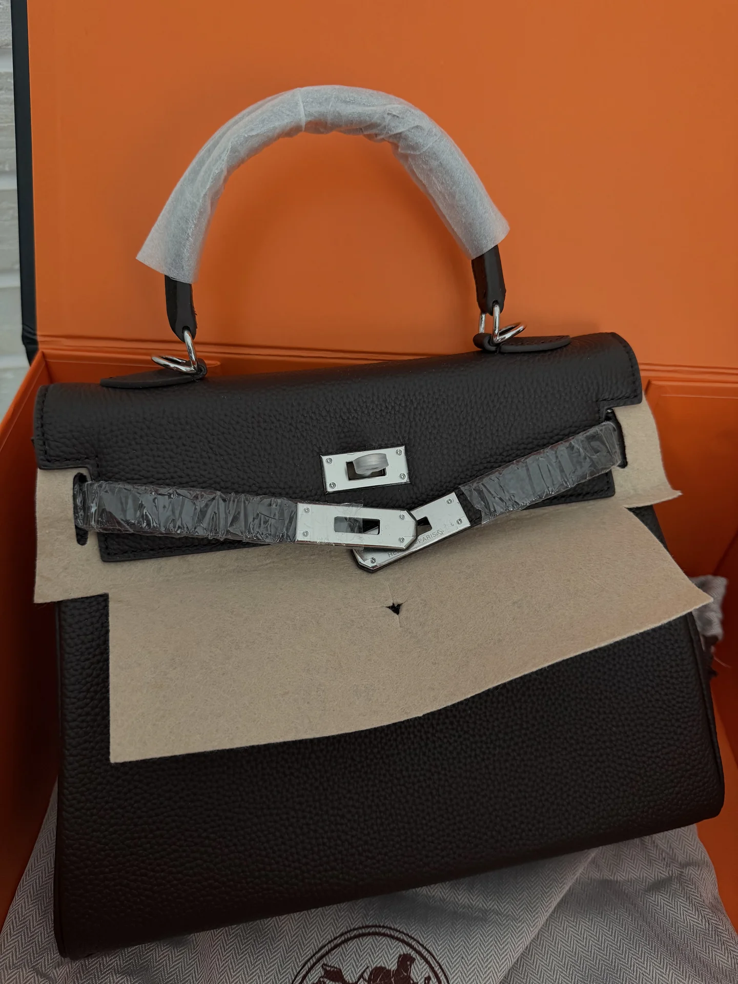 Сумка Hermes Kelly Togo 28см ручная работа - миниатюра 2