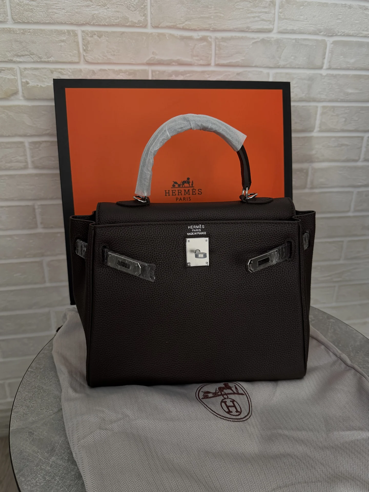 Сумка Hermes Kelly Togo 28см ручная работа - миниатюра 4