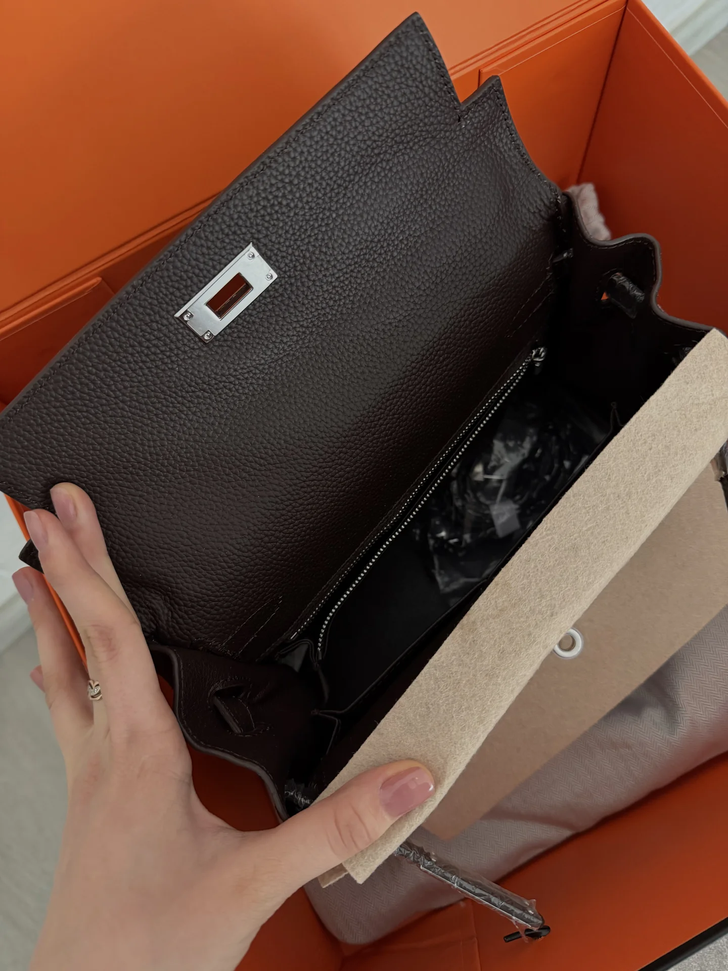 Сумка Hermes Kelly Togo 28см ручная работа - миниатюра 6