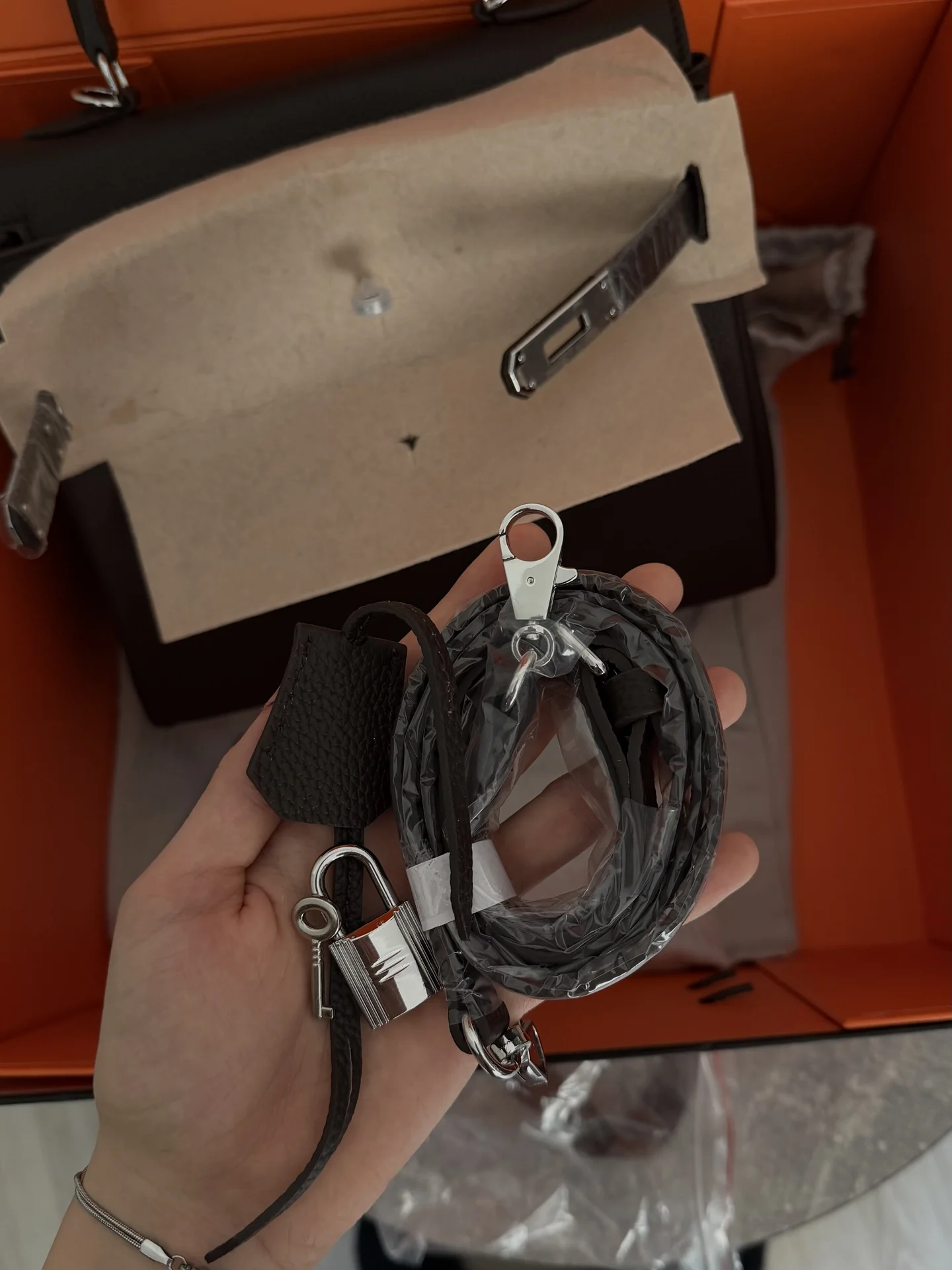 Сумка Hermes Kelly Togo 28см ручная работа - миниатюра 7