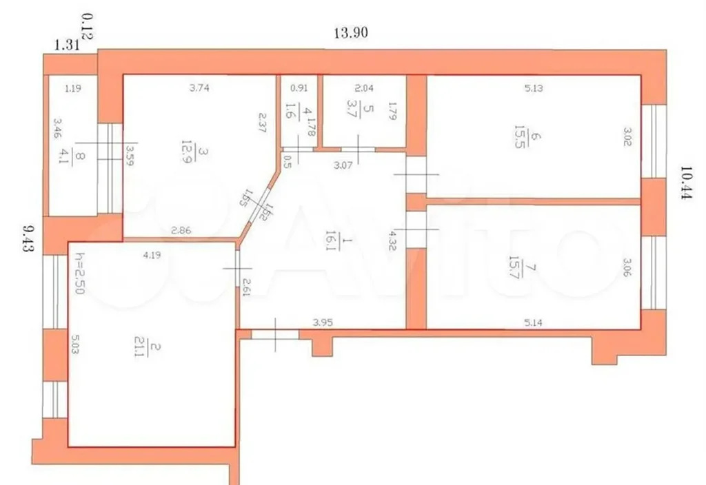3-комнатная квартира 87м² в ЖК премиум-класса - миниатюра 12