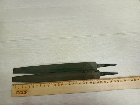 Напильник плоский 250 №3 остроносый, 2 шт, СССР - миниатюра 4