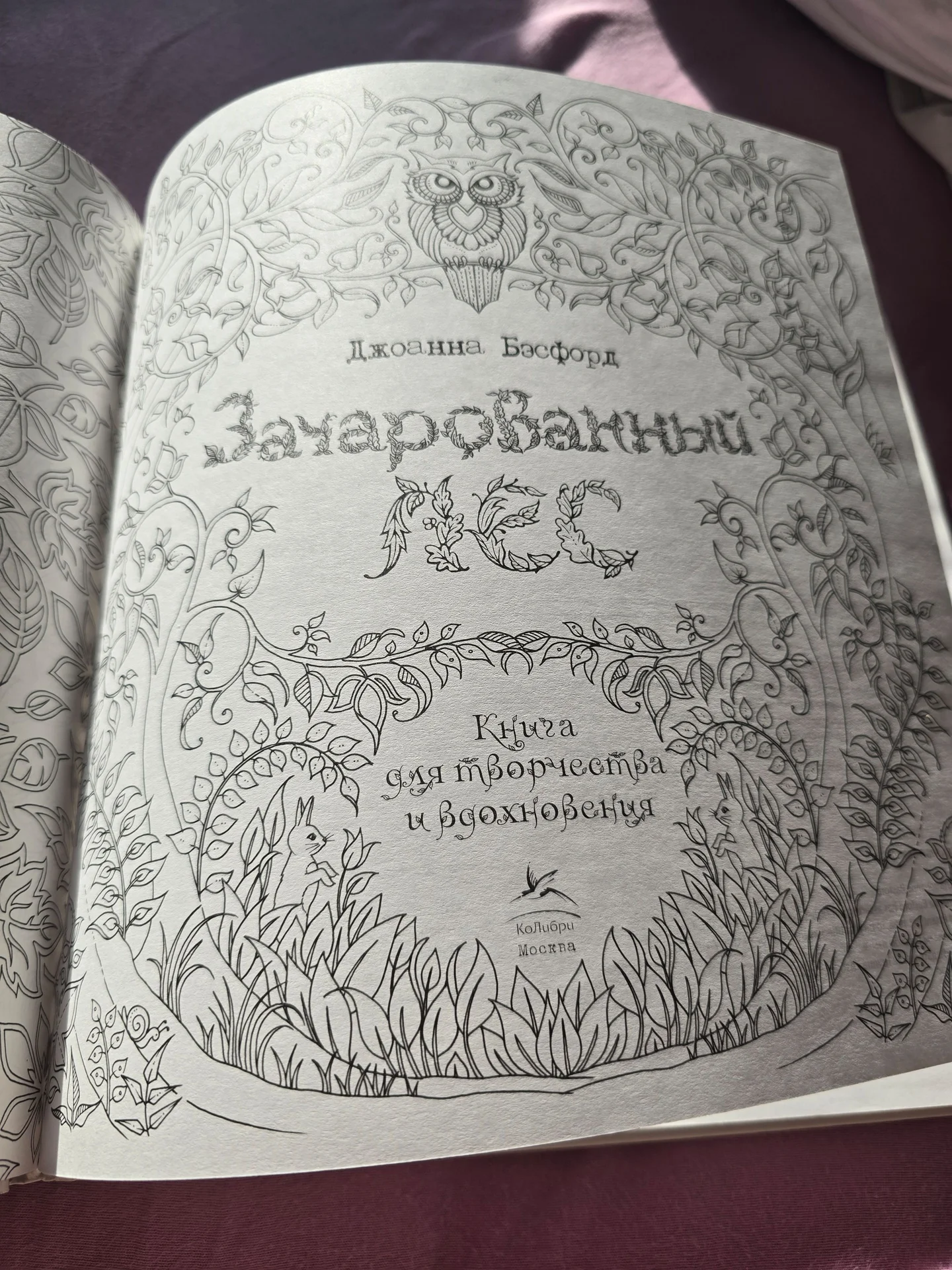 Книга разукрашка Зачарованный лес - миниатюра 2