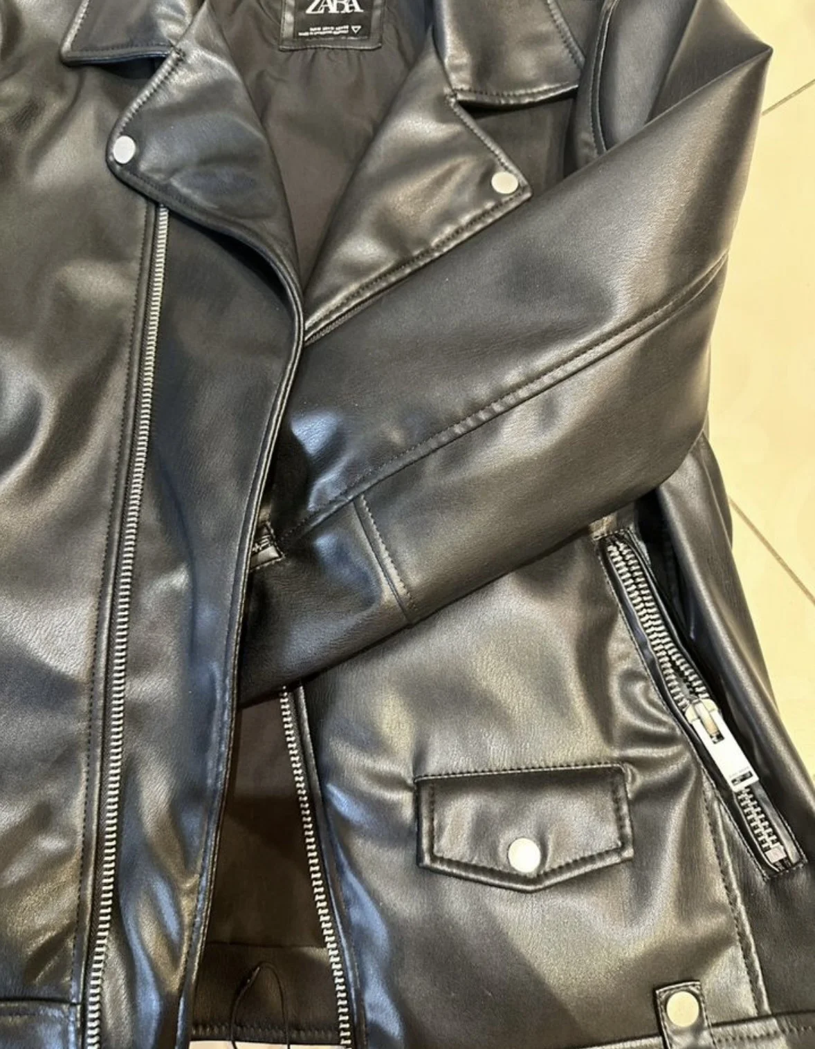 Куртка кожаная женская ZARA - миниатюра 3