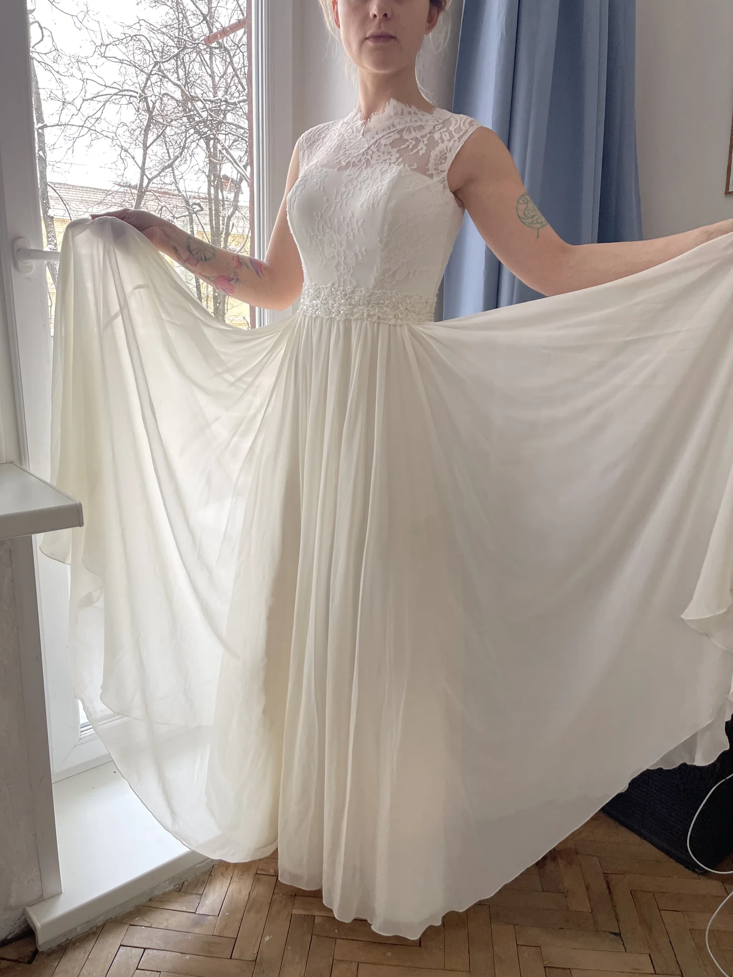 Свадебное платье 44 46 ампир - миниатюра 3