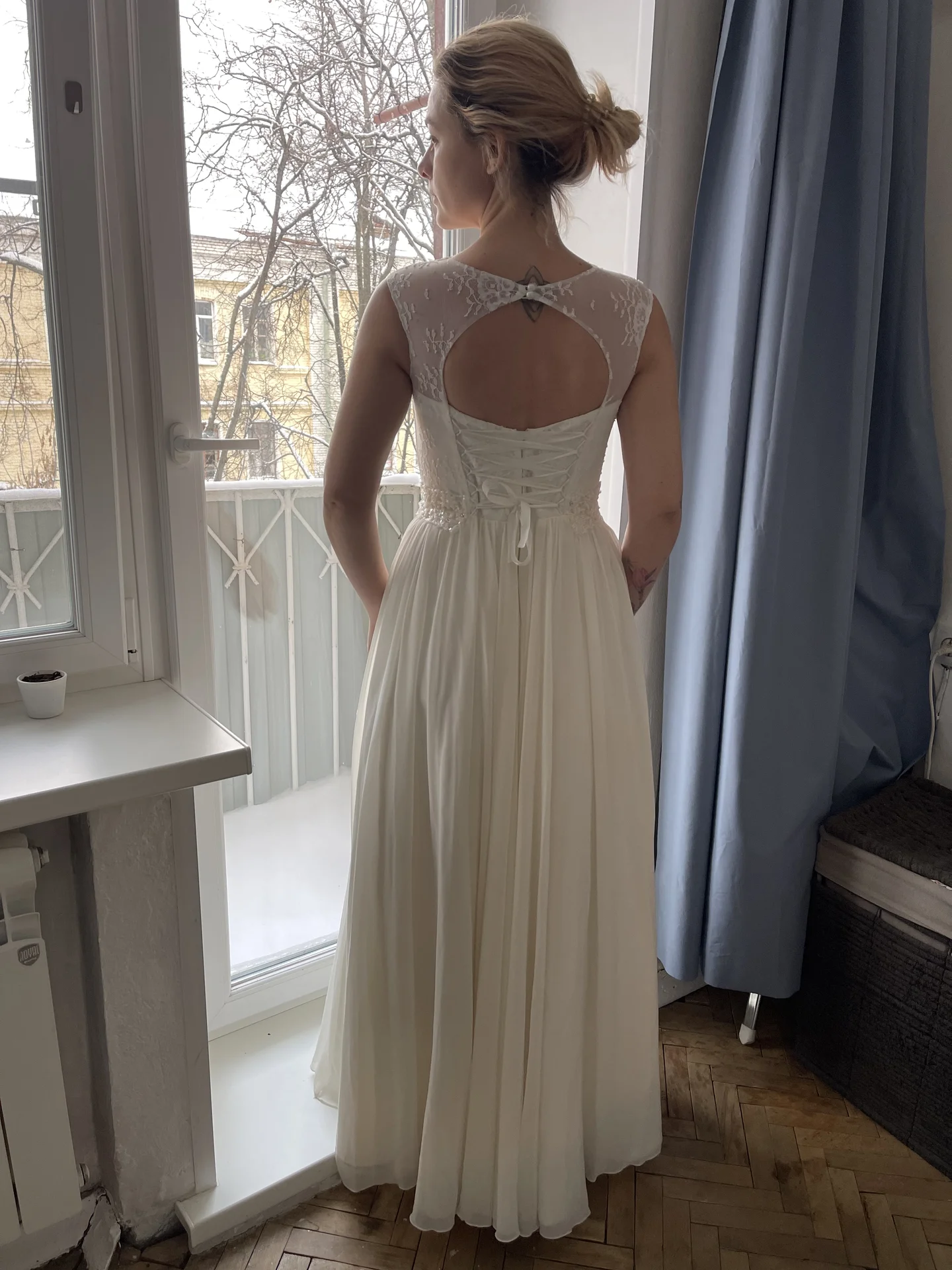 Свадебное платье 44 46 ампир - миниатюра 6