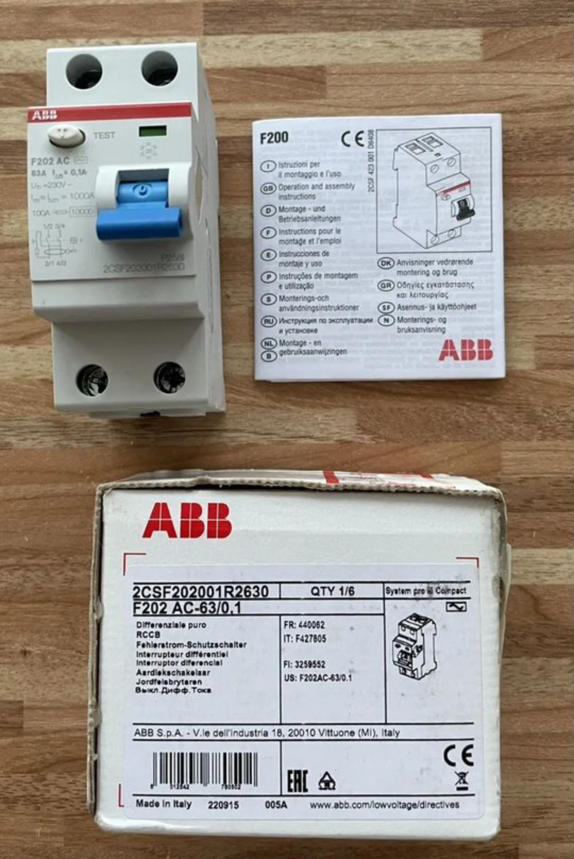 УЗО ABB 63/100 - изображение 1