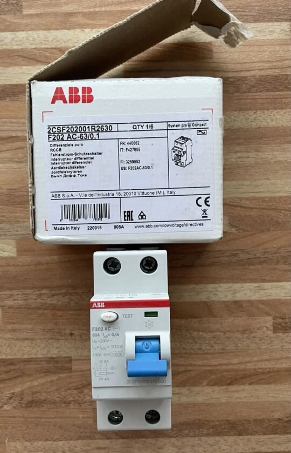 УЗО ABB 63/100 - миниатюра 2