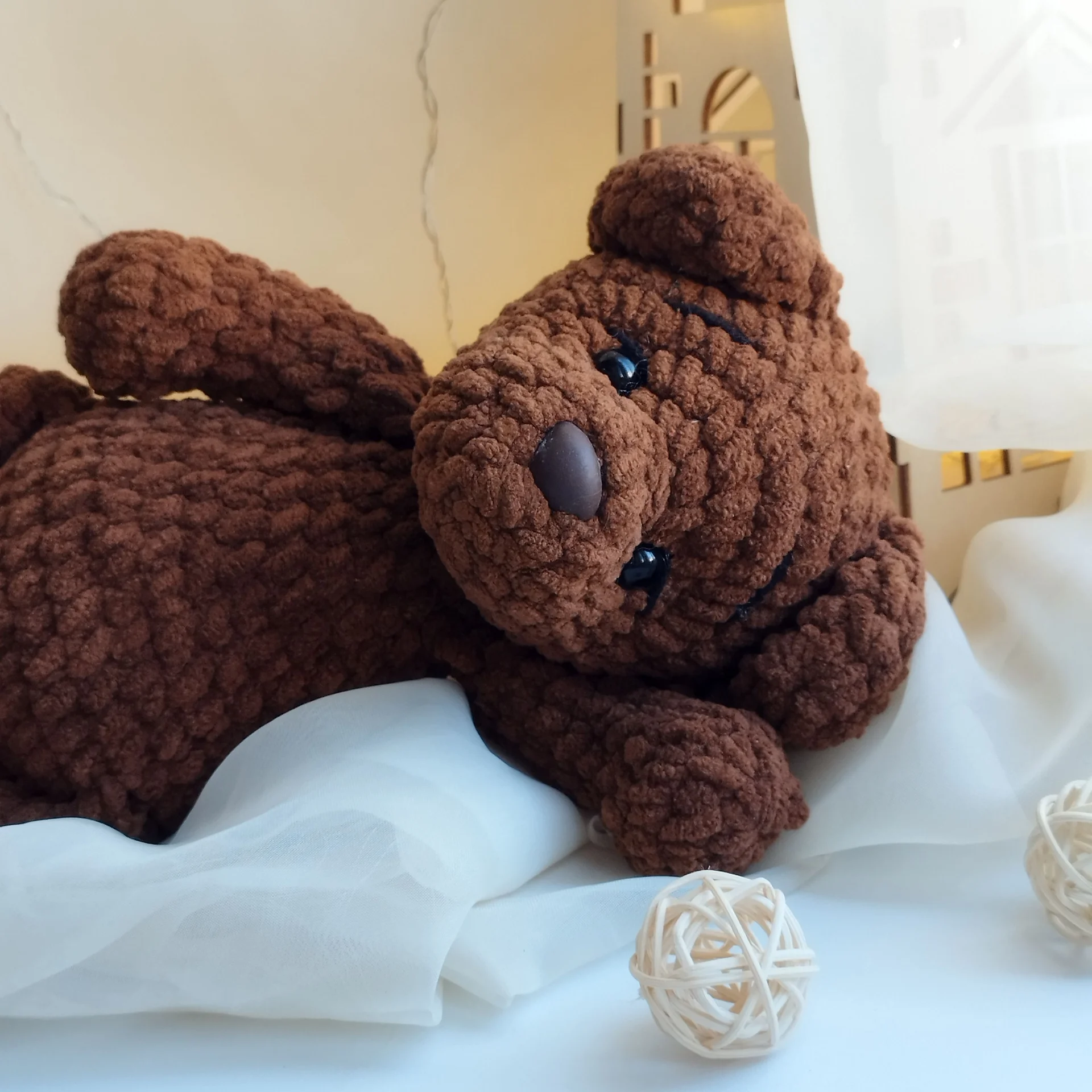 Вязанные игрушки Мишка - миниатюра 3