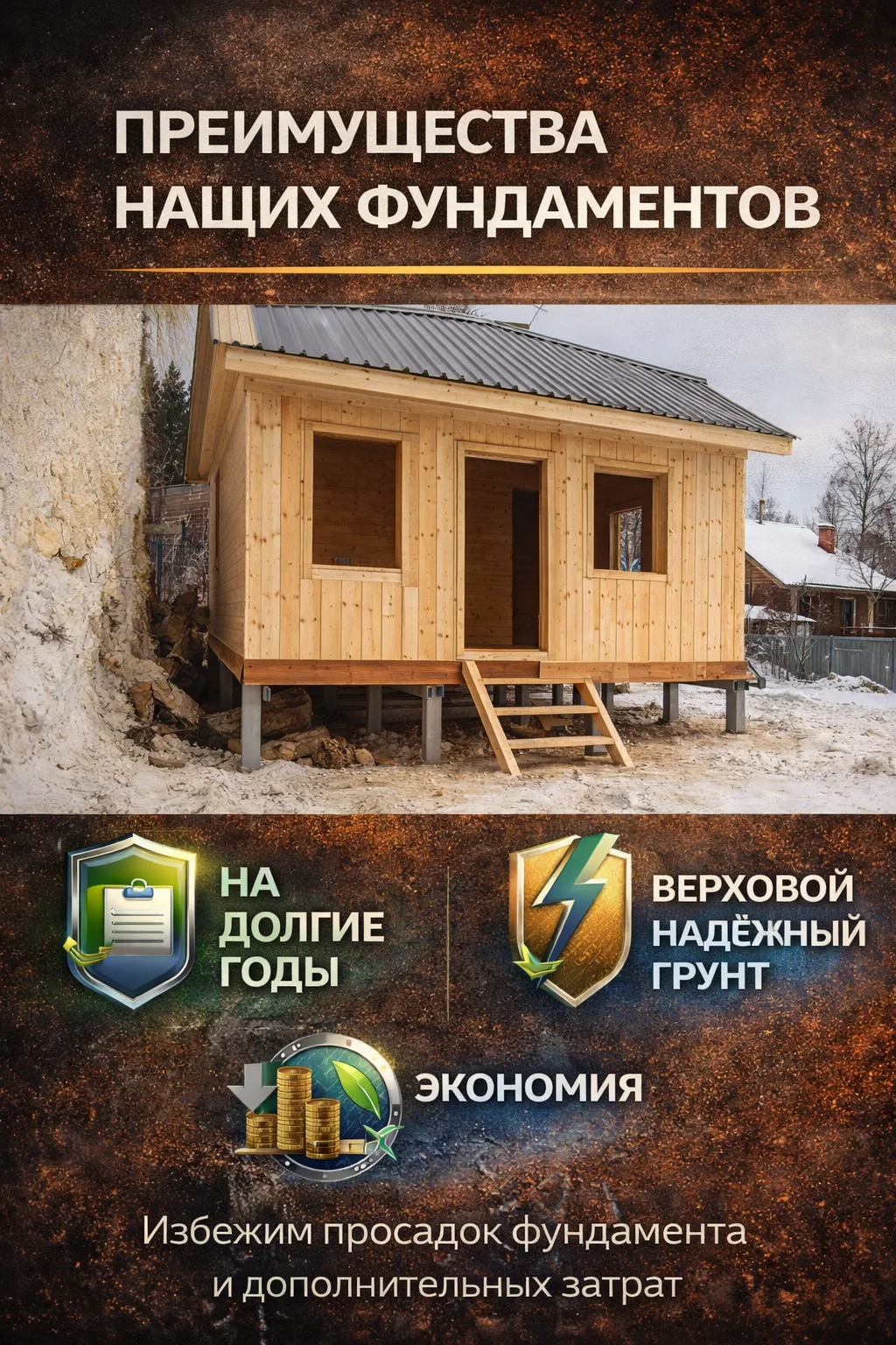 Фундамент на ЖБ сваях под дом за 1 день | Без пред - миниатюра 3