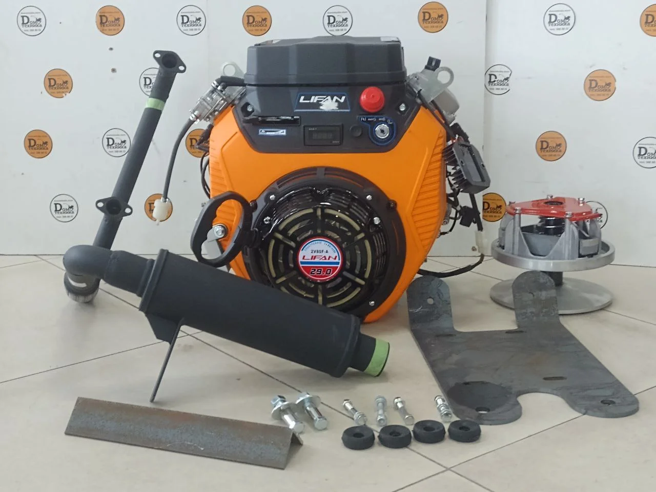 Комплект Двигатель Lifan 2V80FD 29л.с. с вариатором Сафари под Тайгу - изображение 1