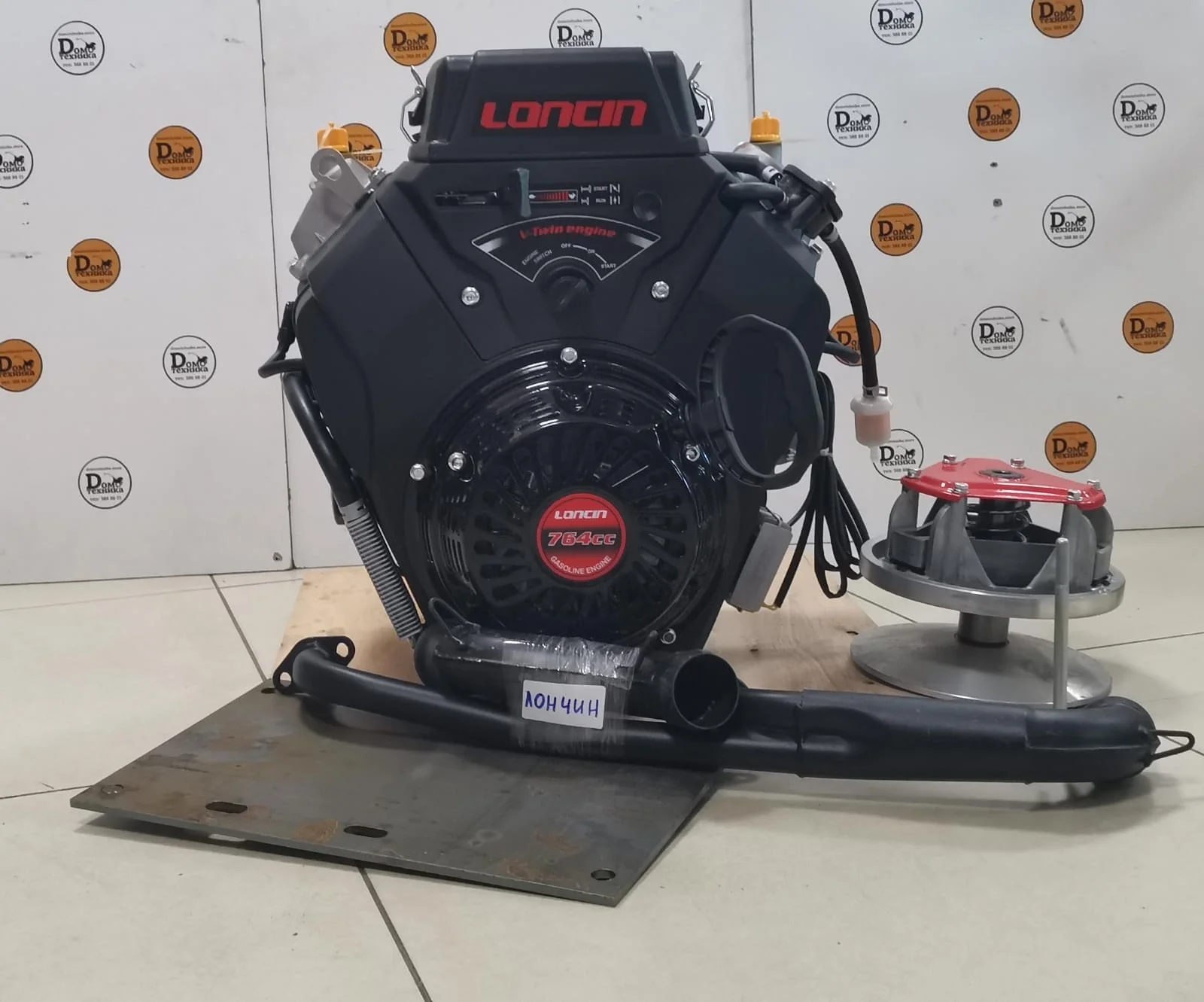 Комплект Двигатель Loncin 2V80FD 30л.с. для установки на снегоход Бура - изображение 1