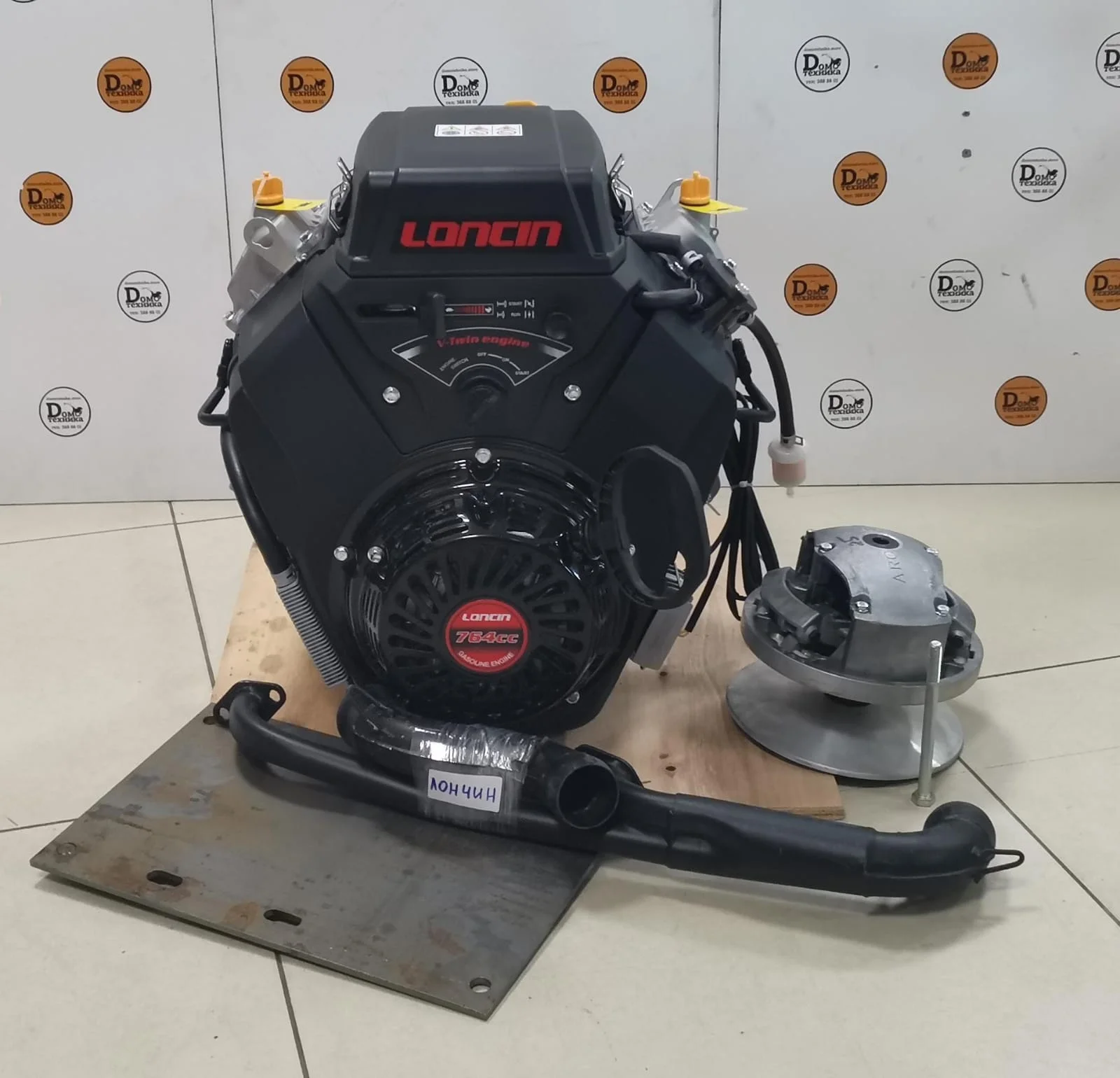 Комплект Двигатель Loncin 2V80FD 30л.с. для установки на снегоход Бура - изображение 1