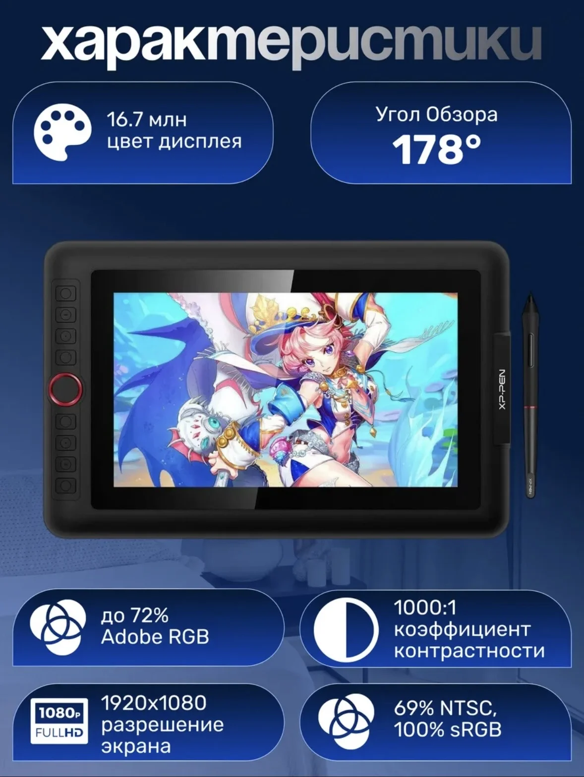 Графический планшет xp pen artist 12 pro - миниатюра 8