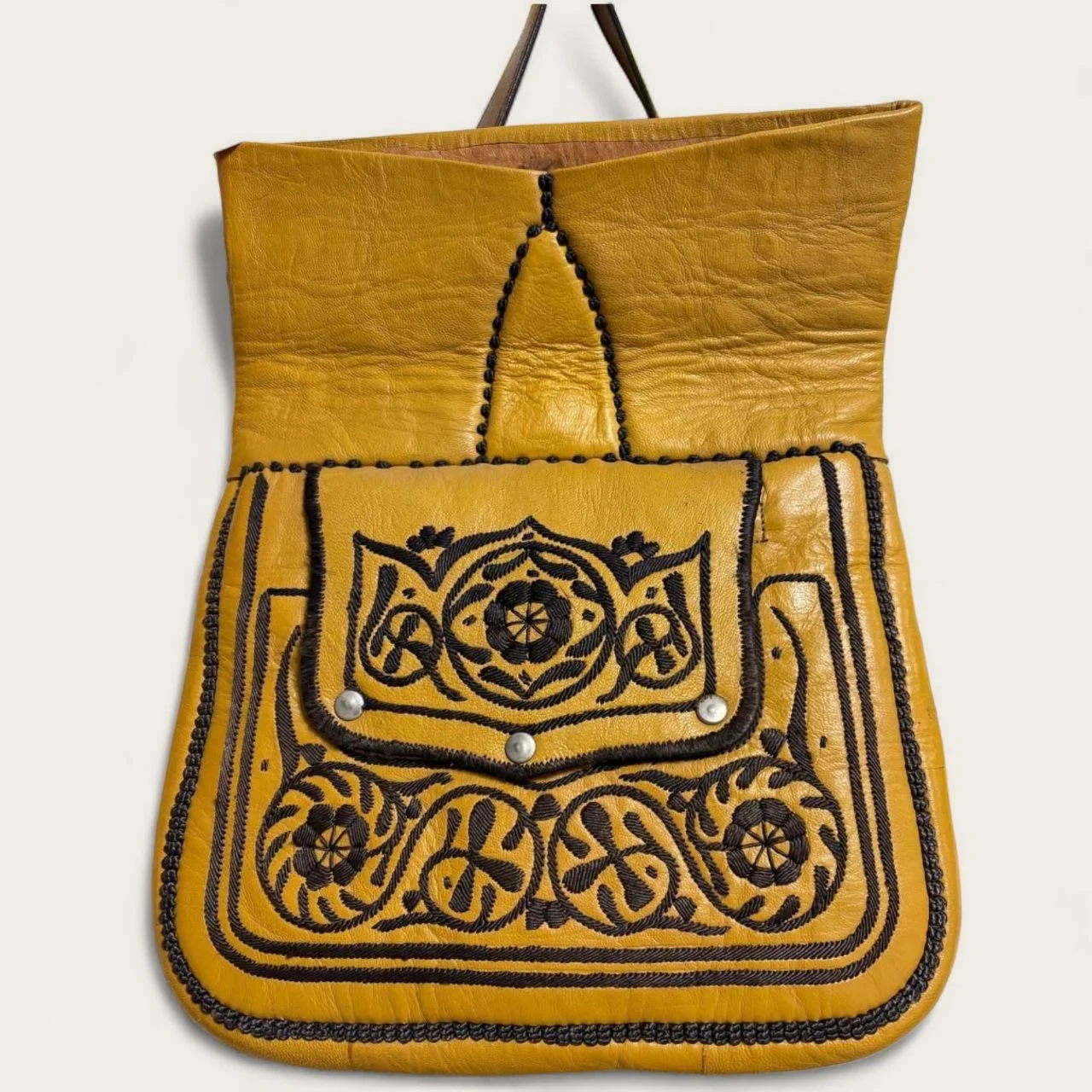 Кожаная сумка Berber Bag choukara винтаж - миниатюра 2
