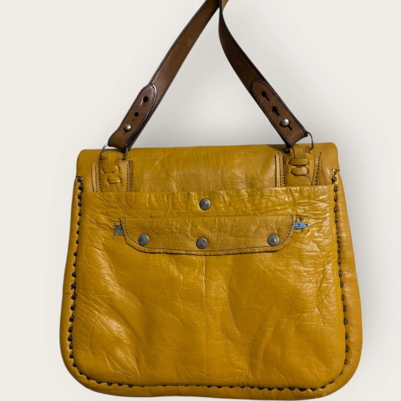 Кожаная сумка Berber Bag choukara винтаж - миниатюра 3