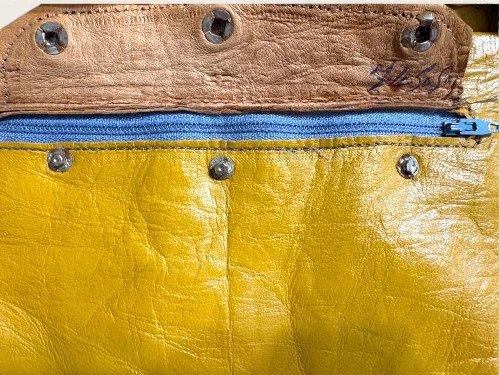 Кожаная сумка Berber Bag choukara винтаж - миниатюра 4