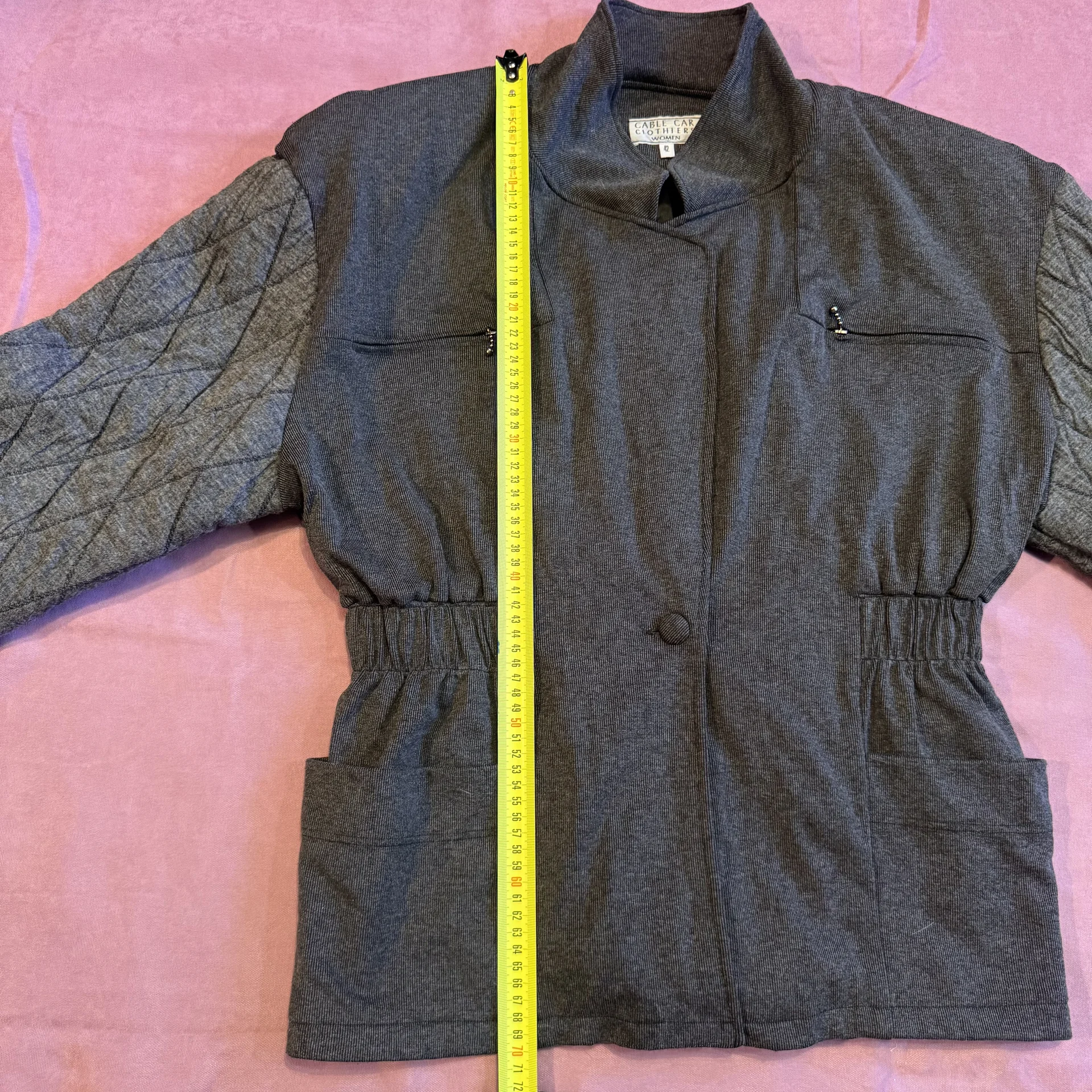 Винтажная куртка жакет 48 - миниатюра 6