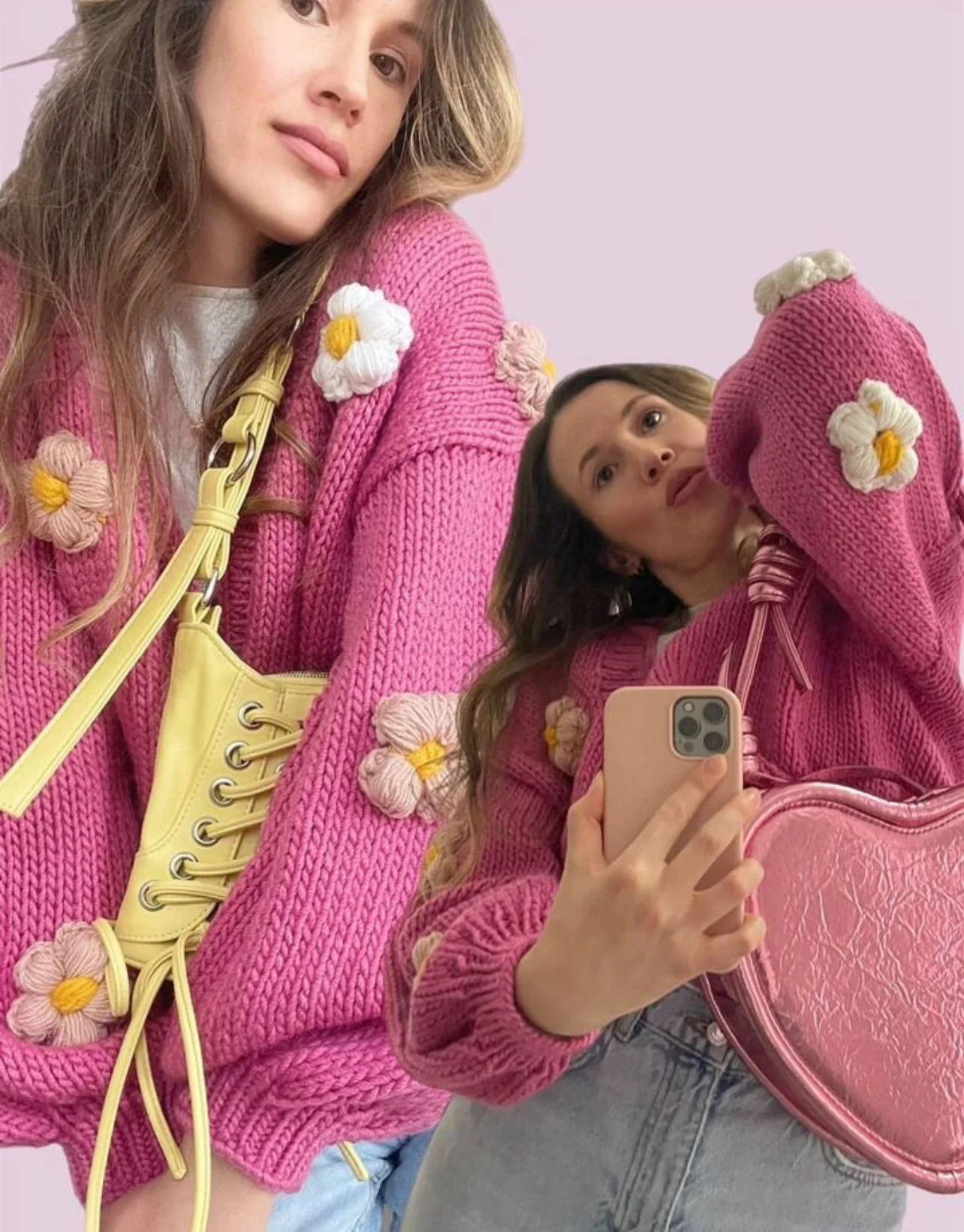 Кардиган из Pinterest крупной вязки - миниатюра 4