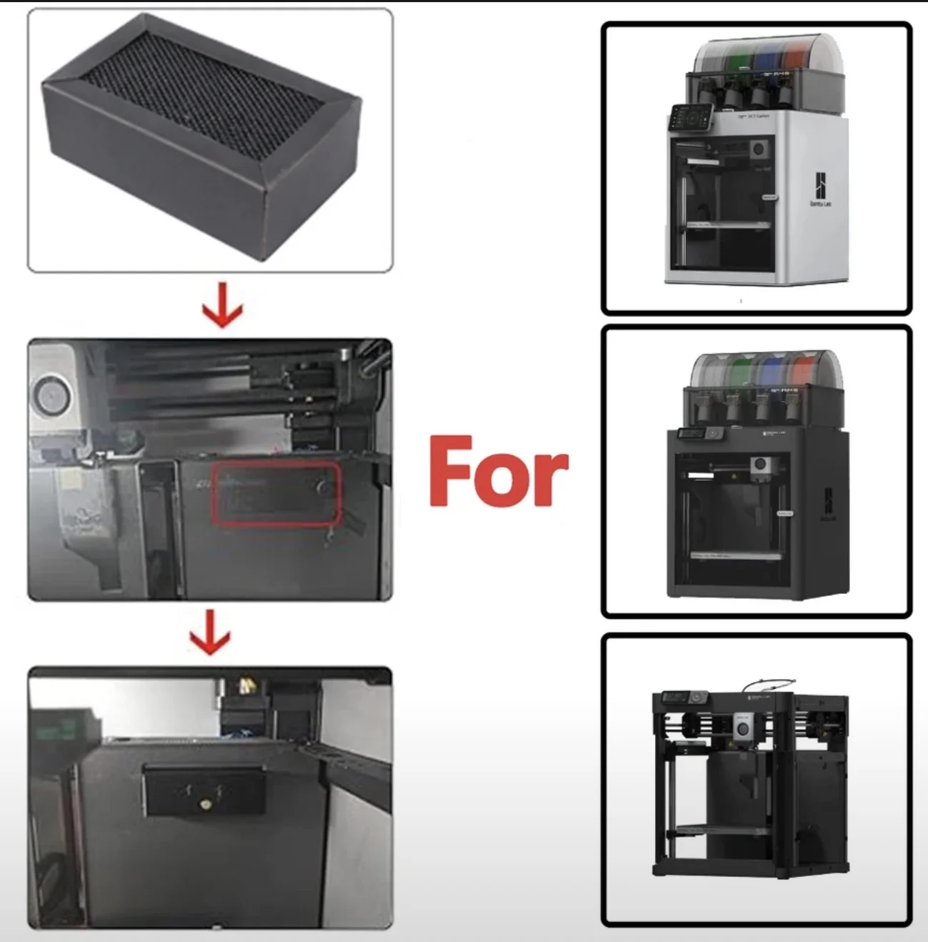 Фильтр с углем для Bambu Lab X1 X1C PIP PIS - миниатюра 4