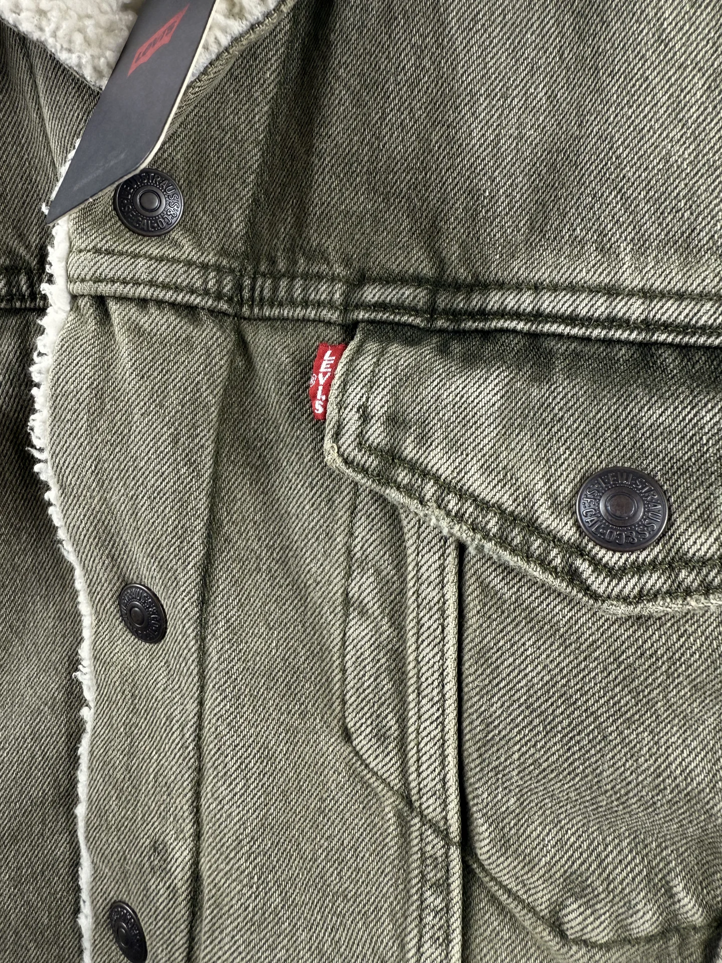 Куртка джинсовая шерпа мужская Levi’s - миниатюра 6
