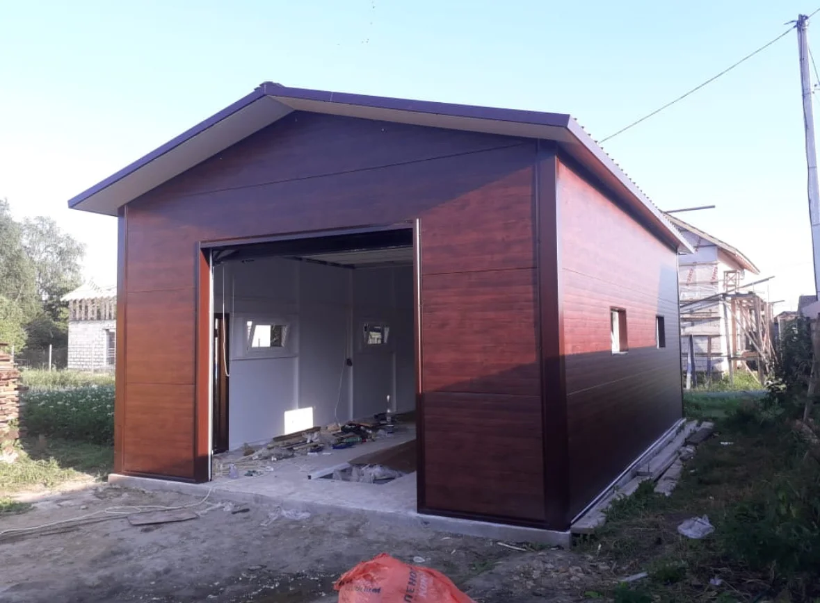 Гаражи из сэндвич панелей под ключ - миниатюра 5