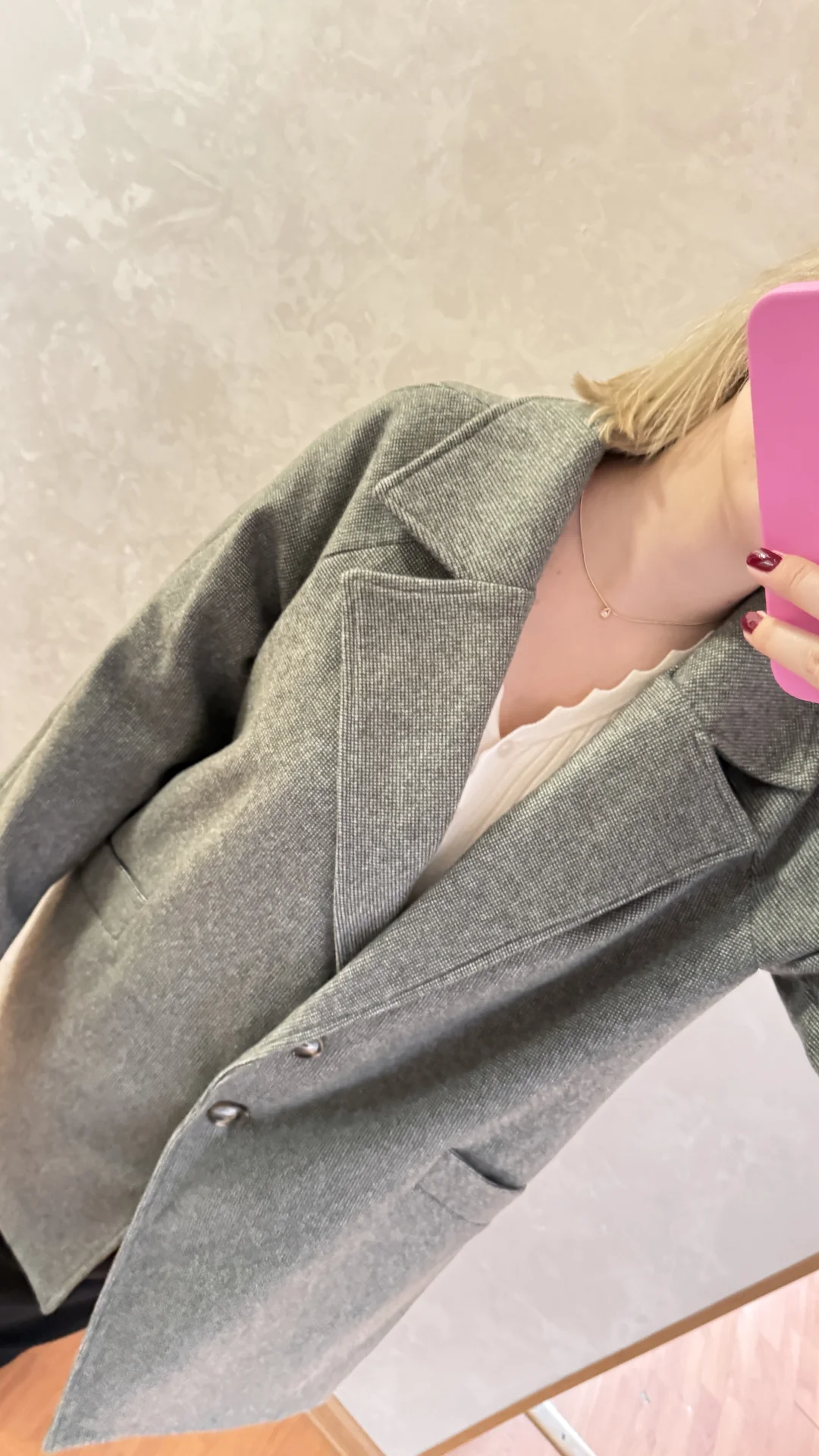 Пальто женское новое L-XL серое - миниатюра 4