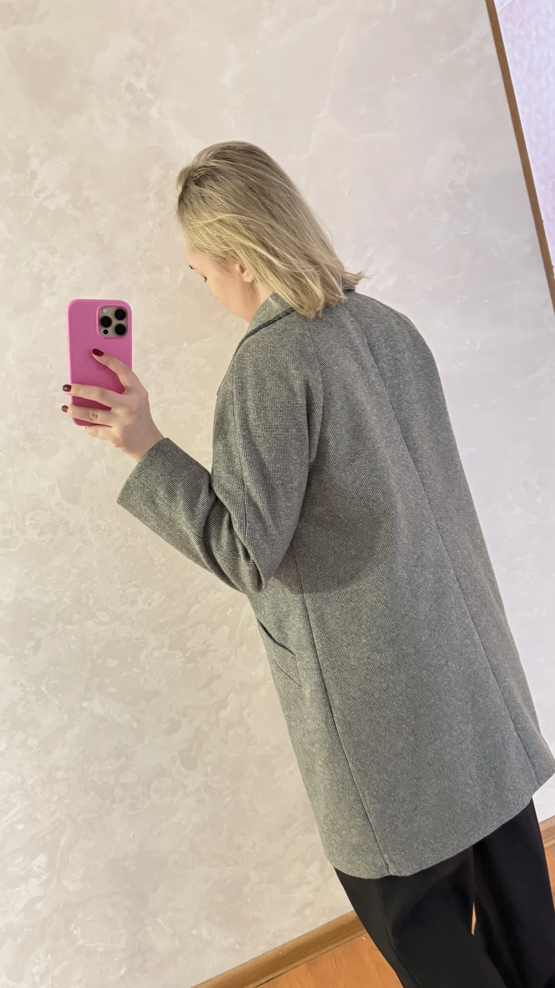 Пальто женское новое L-XL серое - миниатюра 7