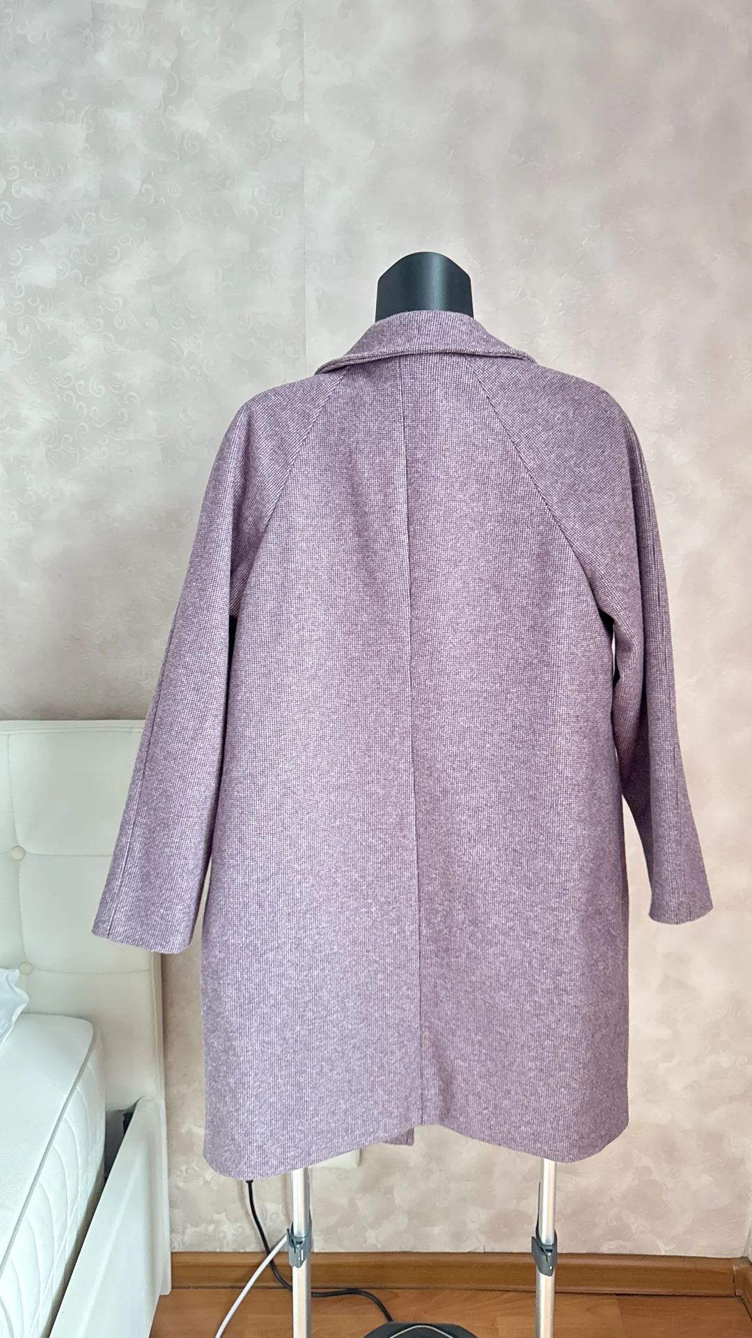 Пальто женское новое L-XL фиолетовое сиреневое - миниатюра 7