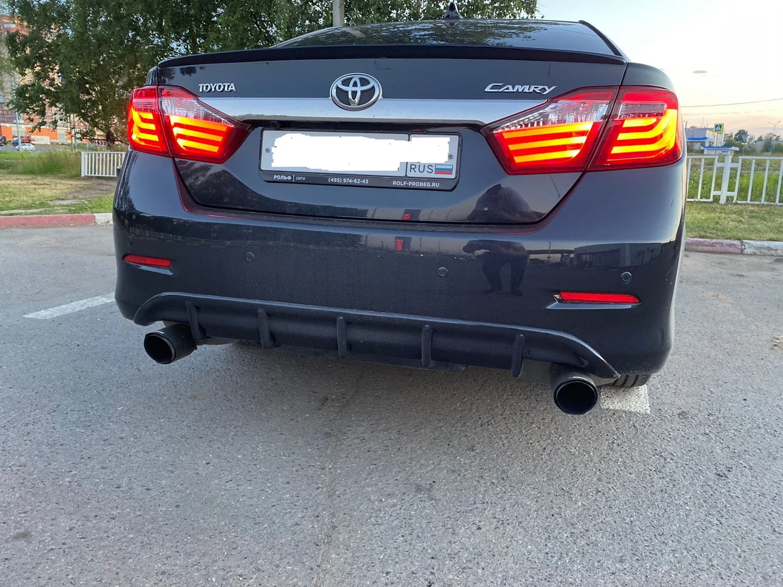 Диффузор на бампер Toyota Camry V50 структурный - миниатюра 4