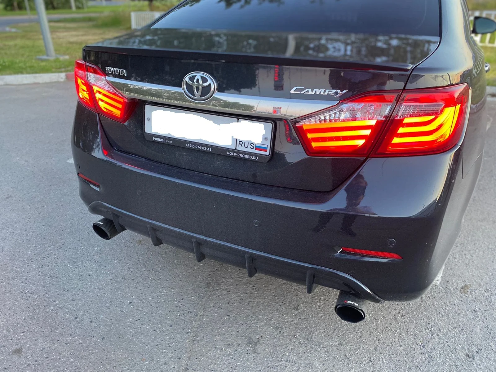 Диффузор на бампер Toyota Camry V50 структурный - миниатюра 5