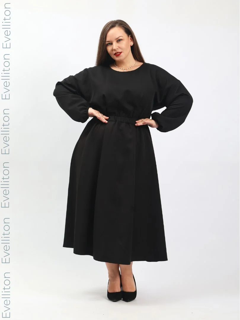 Платье черное, Plus size - изображение 1