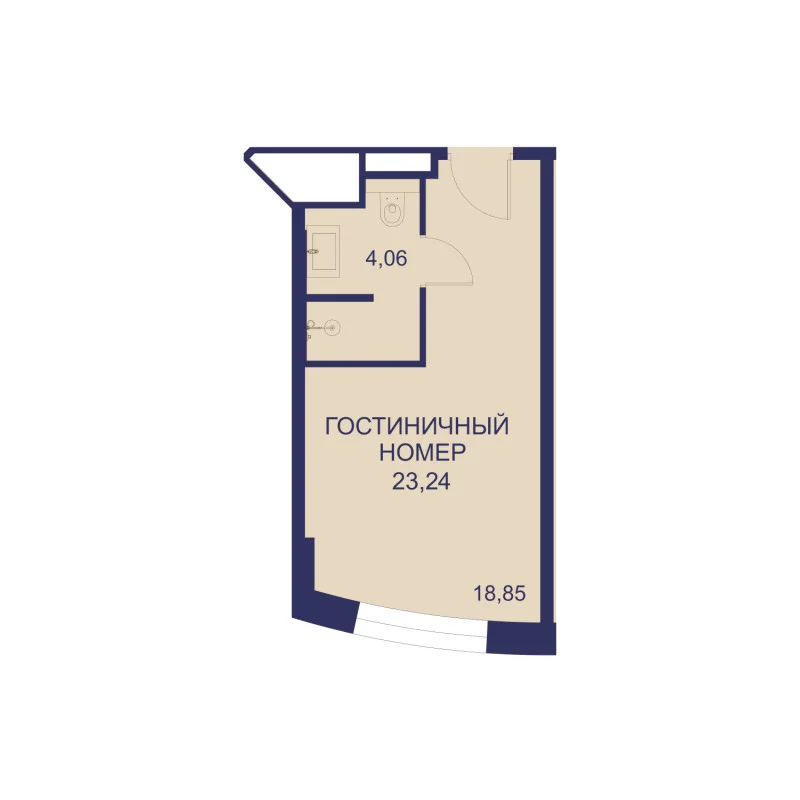 Гостиничный номер в инвест-отеле 22.91 м² | Доход 24/7 | Окупаемость 5 лет - миниатюра 4