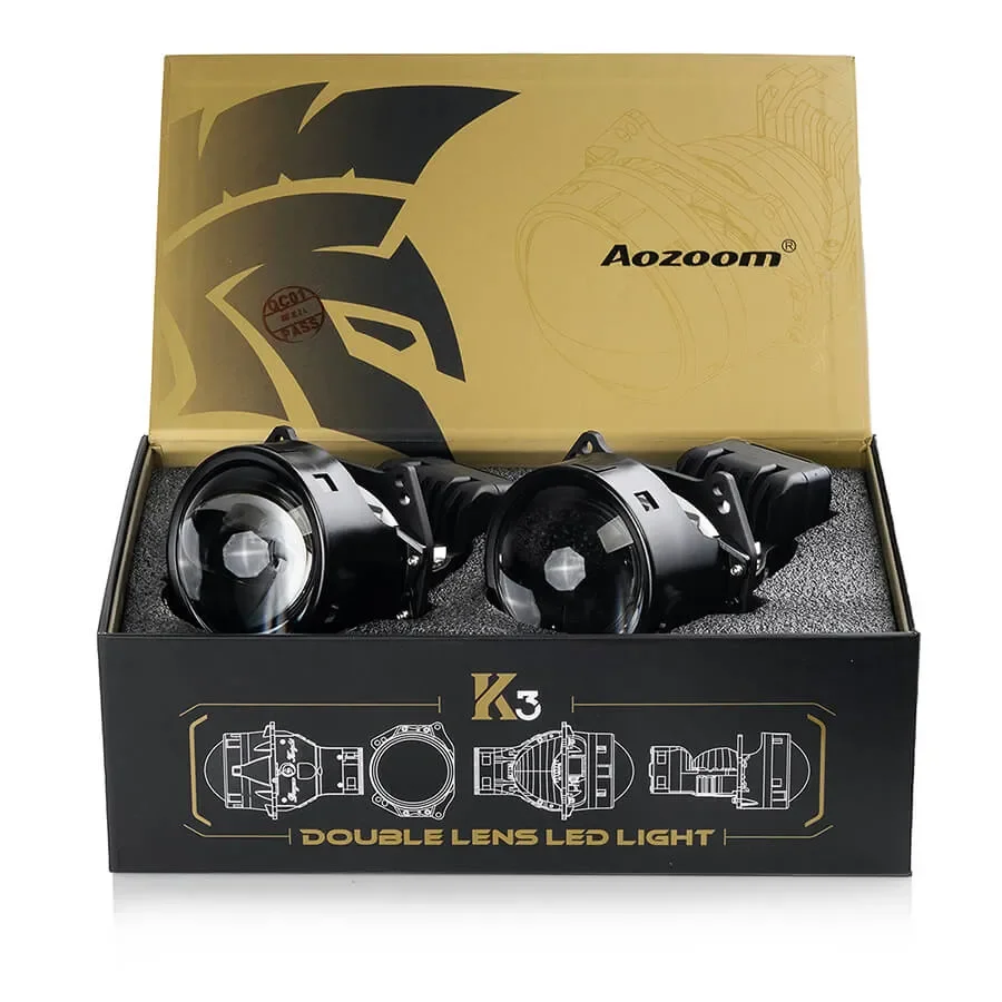 Би-светодиодные линзы AOZOOM Dragon Knight K3 DK200 3.0 дюйма 2 шт - миниатюра 4