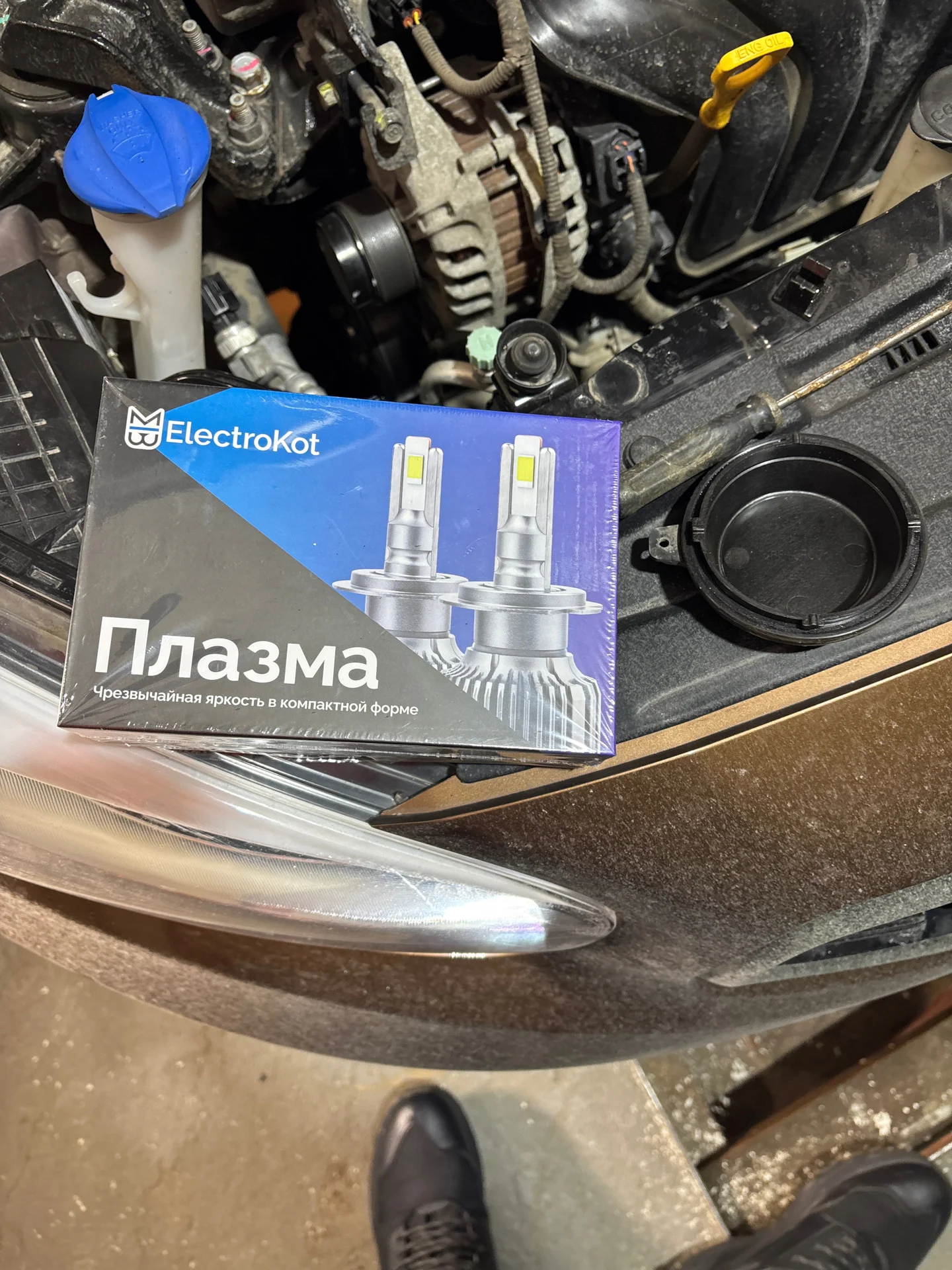 ЛЕД лампы для авто в линзы H7 белый свет - миниатюра 5