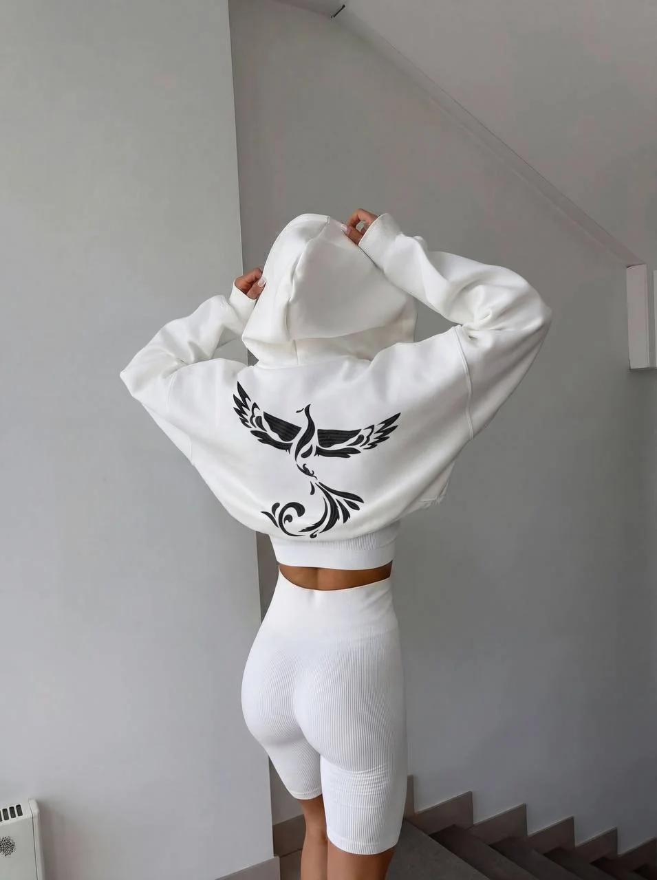 Худи Укороченное с вышивкой Любой цвет размер - миниатюра 2