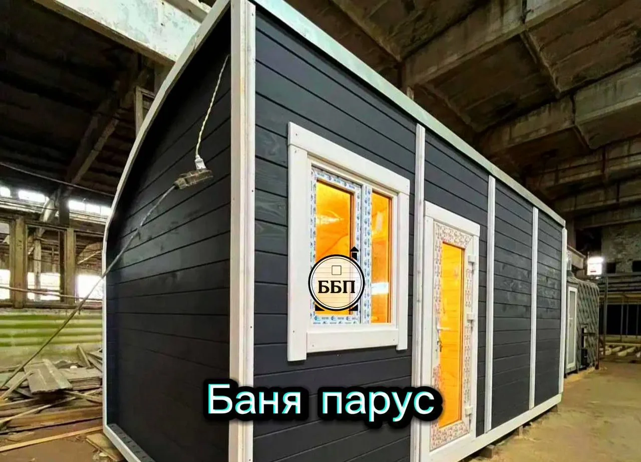 Мобильная баня бочка/парус/квадро/викинг/танк - миниатюра 4