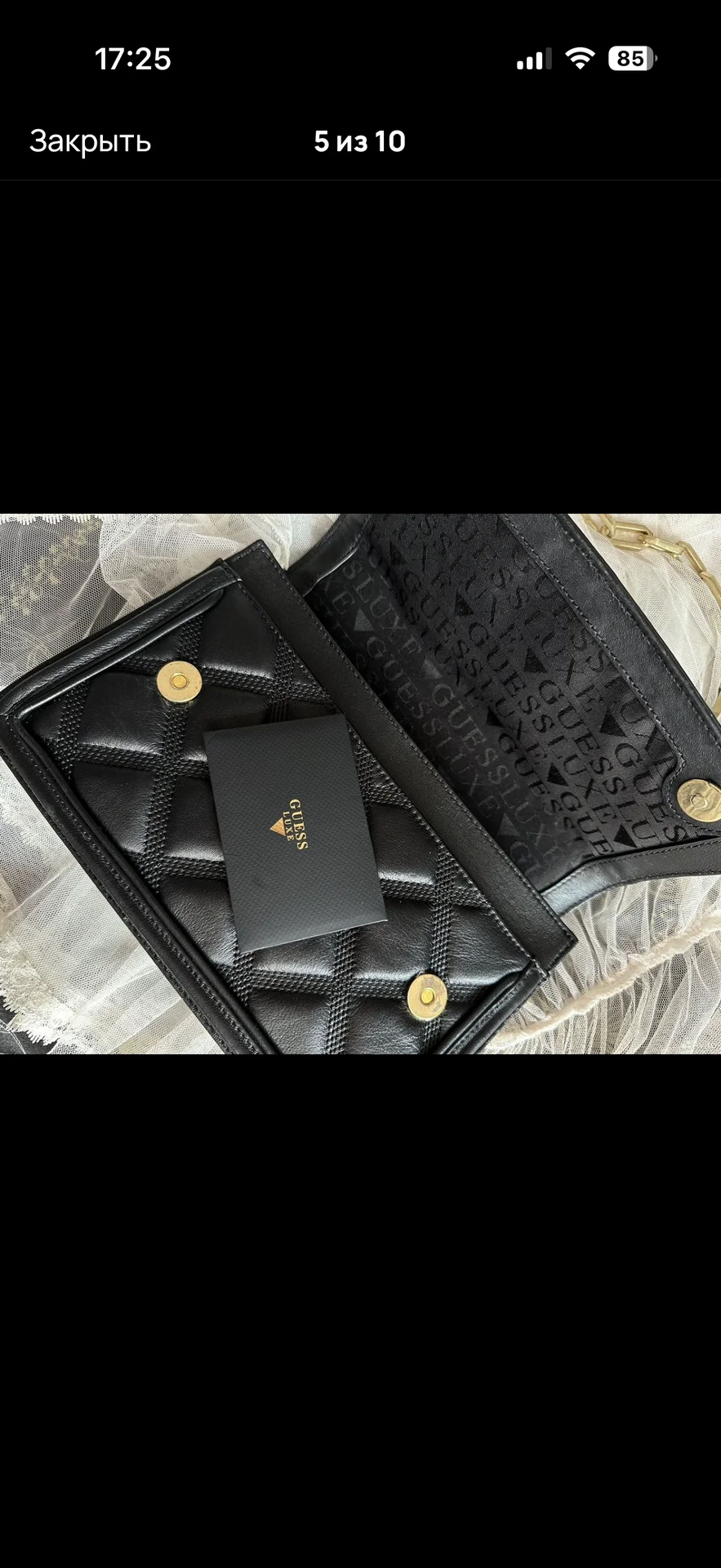 Сумка guess женская натуральная кожа - миниатюра 4