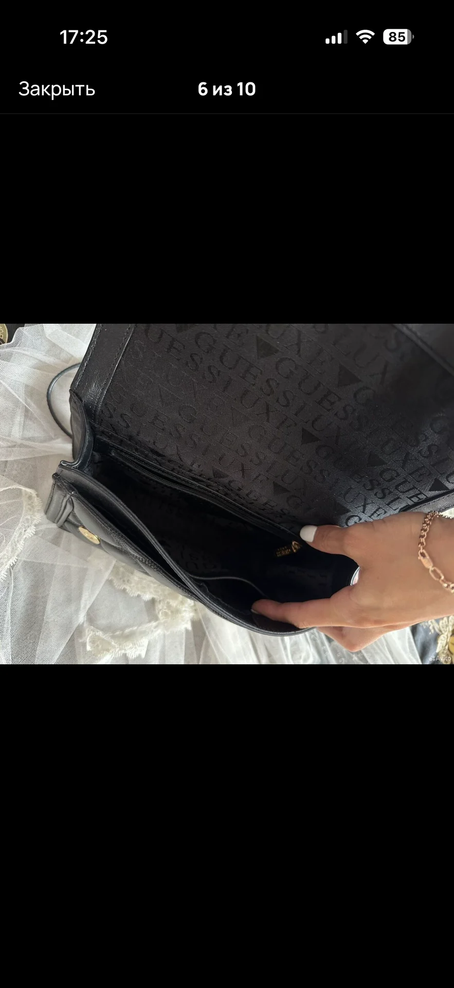 Сумка guess женская натуральная кожа - миниатюра 5