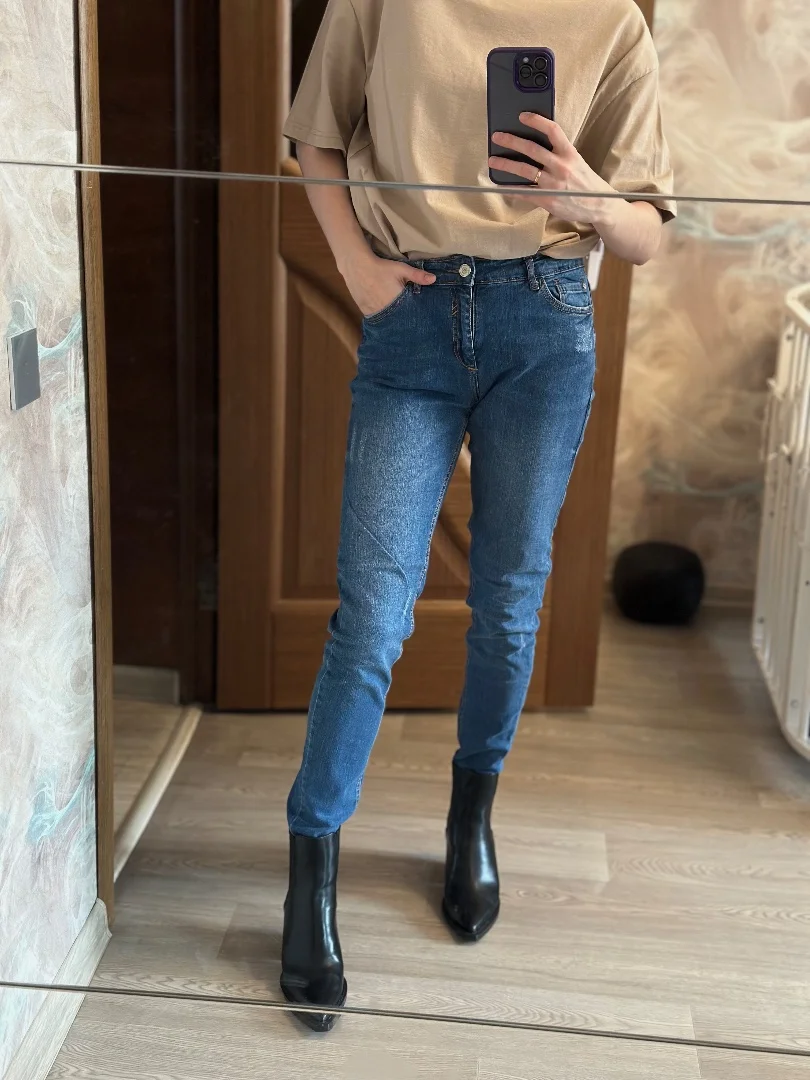 Джинсы Reserved, р.34, slim, синие - изображение 1