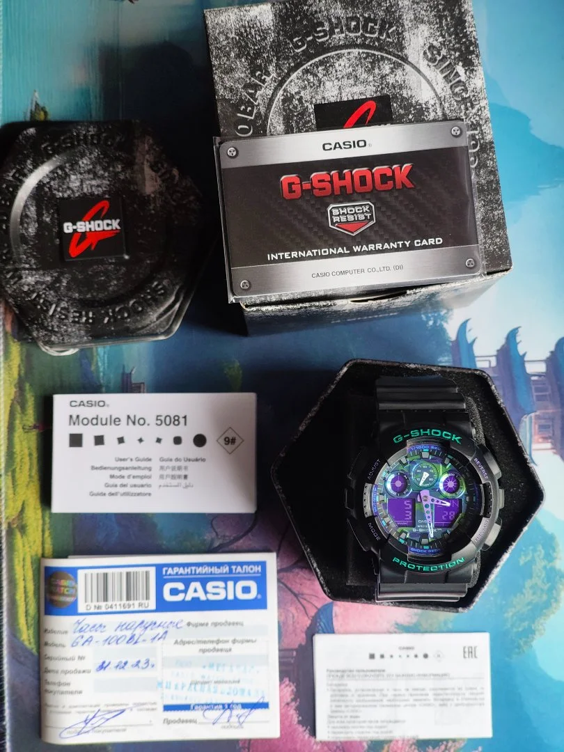 Часы Casio G-Shock GA-100BL (5081) - изображение 1